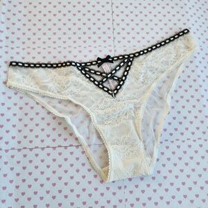 Victoria's Secret DREAM ANGELS Heritage Ribbon Slot Cheekini with Lace